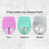 Silicone Shower Wine Glass Holder – Patented No-Suction Grip, Seafoam 6.5" — view 7 of 8