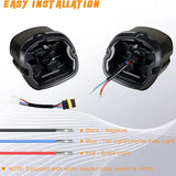 Smoked black LED rear tail light unit for Harley-Davidson Dyna Softail Touring with integrated brake and running light - view 2