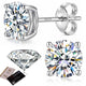 Sugar Tang Moissanite Stud Earrings – 925 Sterling Silver D Color Unisex