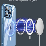 Slim blue Kakalux iPhone 13 Pro Max MagSafe case with military-grade drop protection and raised camera bump edge - view 5