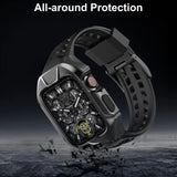 Wohben Rugged Armor Pro Apple Watch Case 44mm 45mm Shockproof Stainless Steel Band — view 3 of 6