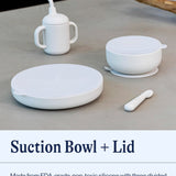Lalo Silicone Suction Bowl with Lid – Grapefruit Baby Feeding Bowl — view 2 of 6