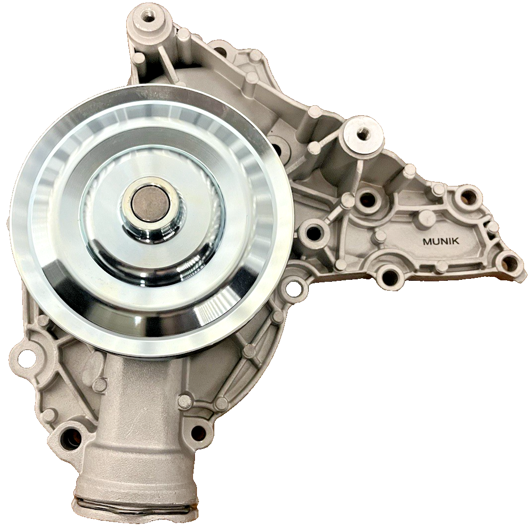 Munik engine water pump assembly with gasket and pulley, OEM replacement 2732000201 for Mercedes-Benz 5.5L V8