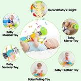 Topsochir Musical Caterpillar Sensory Toy – Crinkle Rattle Plush for Newborns — view 6 of 7