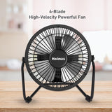 Holmes 4-Inch Mini High Velocity Desk Fan – Black Metal, Open Box — view 2 of 8