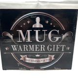 Black USB mug warmer coaster engraved 'Best Boyfriend Ever' paired with ceramic mug, desk boyfriend gift set - view 4