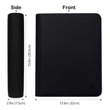 Rieton black zippered top loader binder with 9-pocket pages holding 3x4 trading card top loaders, 432 card capacity - view 2