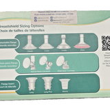 Maymom 18mm clear plastic breast flanges and silicone duckbill valves replacement set for Spectra breast pumps - view 2
