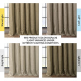 HPD Half Price Drapes 50x84 inch Nomad Tan faux linen room darkening curtain panel with rod pocket heading - view 3