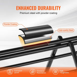 VEVOR black metal chicken tunnel coop run 157.5 inches long with waterproof silver cover and ground stakes for backyard poultry - view 3