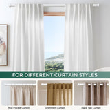 VOIIY white telescoping curtain rod 48 to 84 inch with 1-inch diameter modern finials and wall mount brackets - view 6