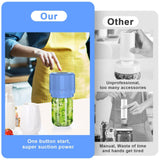 UNERVER M11 blue electric mason jar vacuum sealer kit with wide and regular mouth lids, labels, and pen included - view 5