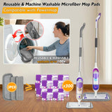 TRAV-ROUND Spray Mop – 360° Swivel Microfiber Wet & Dry with 3 Washable Pads – Open Box — view 5 of 8