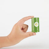 RoseBB green biodegradable dog poop waste bags 9x13 inches, 8 rolls of 15 bags totaling 120 count - view 3