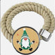 Porlau Christmas Curtain Tiebacks 2-Pack – Santa Cotton Rope Holdbacks, Beige