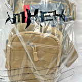 Tan AMHEH tactical drop leg thigh bag 4.5L with detachable leg strap, multiple pockets, and buckle closure - view 7