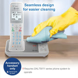 AT&T DAL75011 white cordless accessory handset with charger and batteries, DECT 6.0 cordless phone expansion unit - view 4