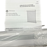Gray Cloud cordless blackout single-cell cellular window shade 25.5 by 54 inches with white exterior backing mounted on window - view 6