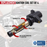 Set of 4 AA Ignition coil on plug units replacing DG541 DG507 4M5G12A366BC for Ford Focus and Escape - view 4
