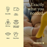 Medela Harmony Manual Breast Pump with yellow PersonalFit Flex shield and 5oz BPA-free collection bottle - view 3