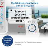 AT&T DAL75011 white cordless accessory handset with charger and batteries, DECT 6.0 cordless phone expansion unit - view 7
