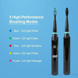 JINRI Sonic Electric Toothbrush – 5 Modes, LED Pressure Sensor & 3 Brush Heads — view 3 of 5