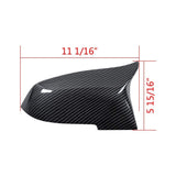 Pair of carbon fiber style ABS mirror cover caps for 2013-2015 BMW 7 Series F01 F02 clip-on replacement - view 2
