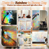 Dwersty Rainbow Privacy Window Film 17.5"×78.74" – UV-Blocking Static Cling — view 3 of 8