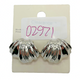 Silver-Tone Chunky Scalloped Seashell Stud Earrings – Nickel Free
