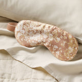 Casaluna Silk Eye Mask – Blush Pink Floral Print with Adjustable Strap — view 1 of 4