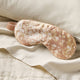Casaluna Silk Eye Mask – Blush Pink Floral Print with Adjustable Strap