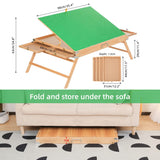 Fanwer wooden jigsaw puzzle table with 4 sliding drawers, green felt surface, and tilting foldable desktop for 1500-piece puzzles - view 2