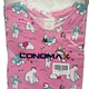 CONOMAX Polar Bear Pajama Set – Pink V-Neck Top & Long Pants Women's M