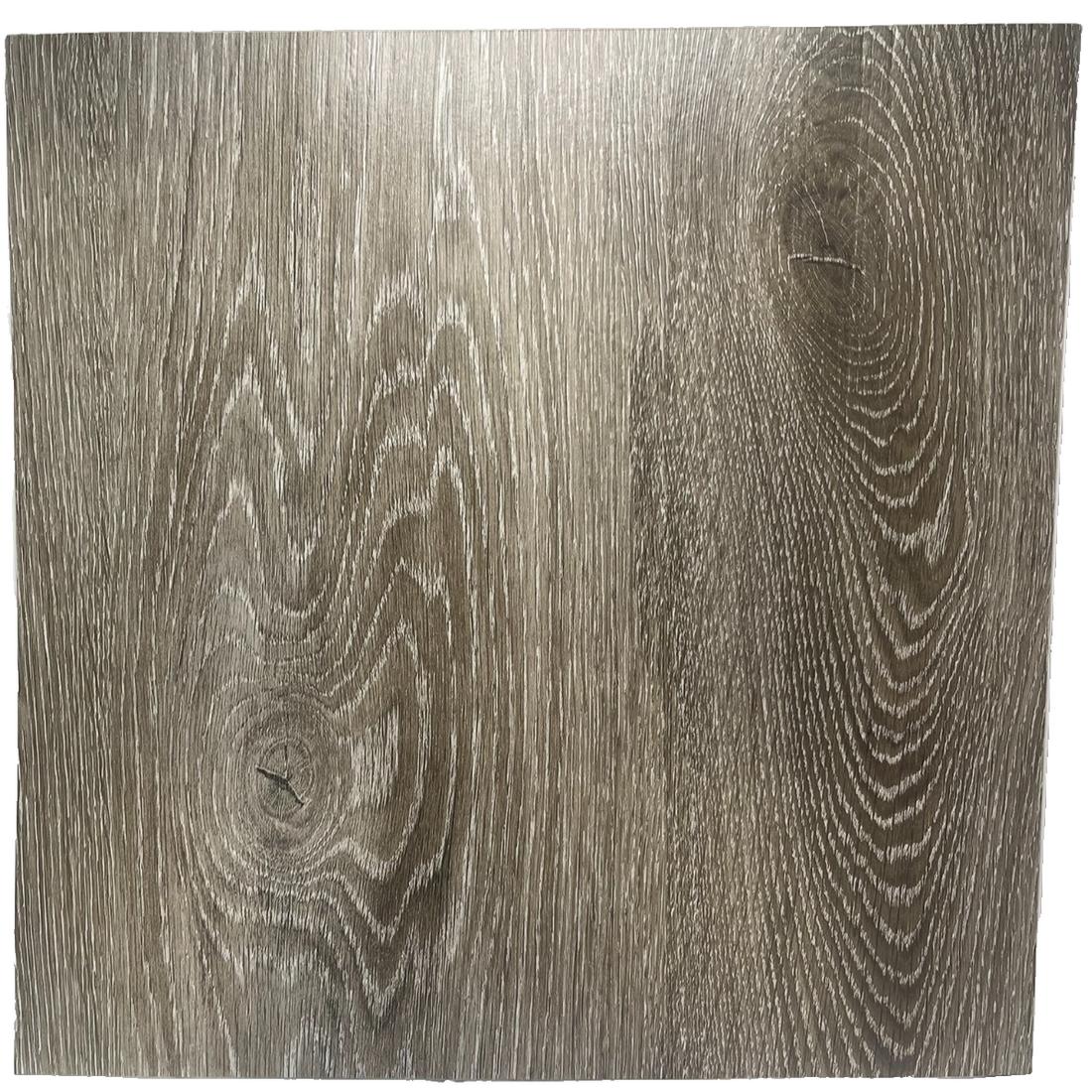 40 gray oak wood grain peel and stick vinyl floor tiles 12x12 inches arranged in a grid pattern on a floor surface