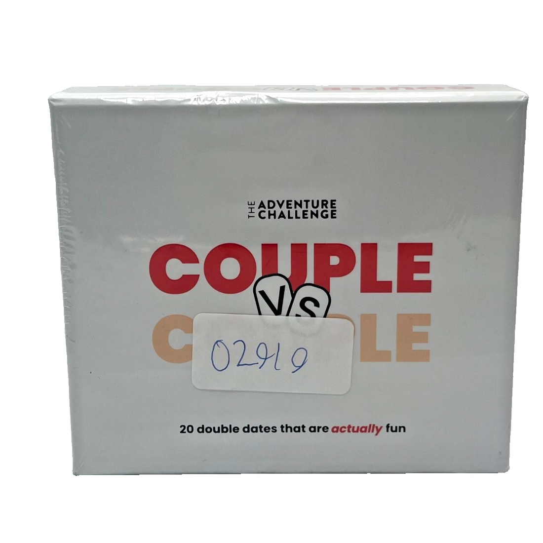 The Adventure Challenge Couple vs Couple board game box with 20 scratch-off double date adventure cards for party game nights