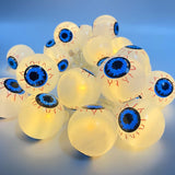 30 LED Halloween string lights with orange pumpkin, ghost, bat, and skeleton figures on a 9.58ft waterproof battery-powered strand - view 4