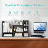 NUTIKAS 3-Tier Adjustable Desk Shelf Organizer – Black Desktop Bookshelf — view 5 of 8