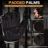 Sunnex Women's Fingerless Gym Gloves – Silicone Grip, Breathable, Size M — view 2 of 7