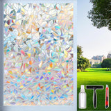 Dwersty Rainbow Privacy Window Film 17.5"×78.74" – UV-Blocking Static Cling — view 1 of 8