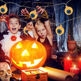 30 LED Halloween string lights with orange pumpkin, ghost, bat, and skeleton figures on a 9.58ft waterproof battery-powered strand - view 3