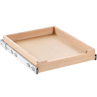 VEVOR birch wood pull-out cabinet drawer organizer 17x21 inch with soft-close metal tracks on white background