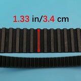 Black rubber CVT drive belt replacement for Can-Am Outlander Renegade Commander, OEM part 715900212, 38.58 inches long - view 3