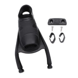 Black TPE freediving fin foot pocket size L EU 43-44 with non-slip textured sole and ergonomic 3D fit design - view 6