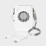 Dealworthy White Portable Necklace Fan - USB Rechargeable, 3 Speeds – Open Box — view 2 of 4