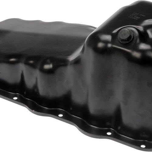Dorman 264-340 steel engine oil pan with machined finish and drain plug for 3.7L V6 Dodge Dakota Jeep Grand Cherokee