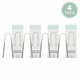 Huppy Stainless Steel Tongue Scraper 4-Pack – Eco-Friendly Oral Care