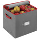 ZOBER Christmas Ornament Storage Box – 64 Slots, 4 Stackable Trays