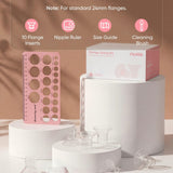 Nuliie silicone breast pump flange inserts 10-piece sizing kit in five sizes 13 to 21mm for 24mm shields - view 2