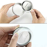 48 silver tinplate regular mouth canning lids with silicone seal rings for Ball and Kerr mason jars - view 3