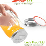 48 silver tinplate regular mouth canning lids with silicone seal rings for Ball and Kerr mason jars - view 5